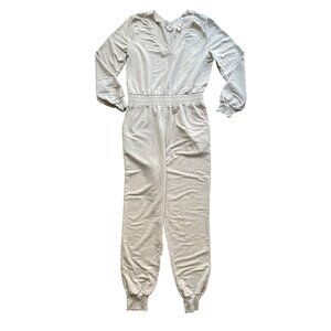Garnet Hill French Terry Jogger Jumpsuit Women's S‎ SAMPLE Cozy Loungewear